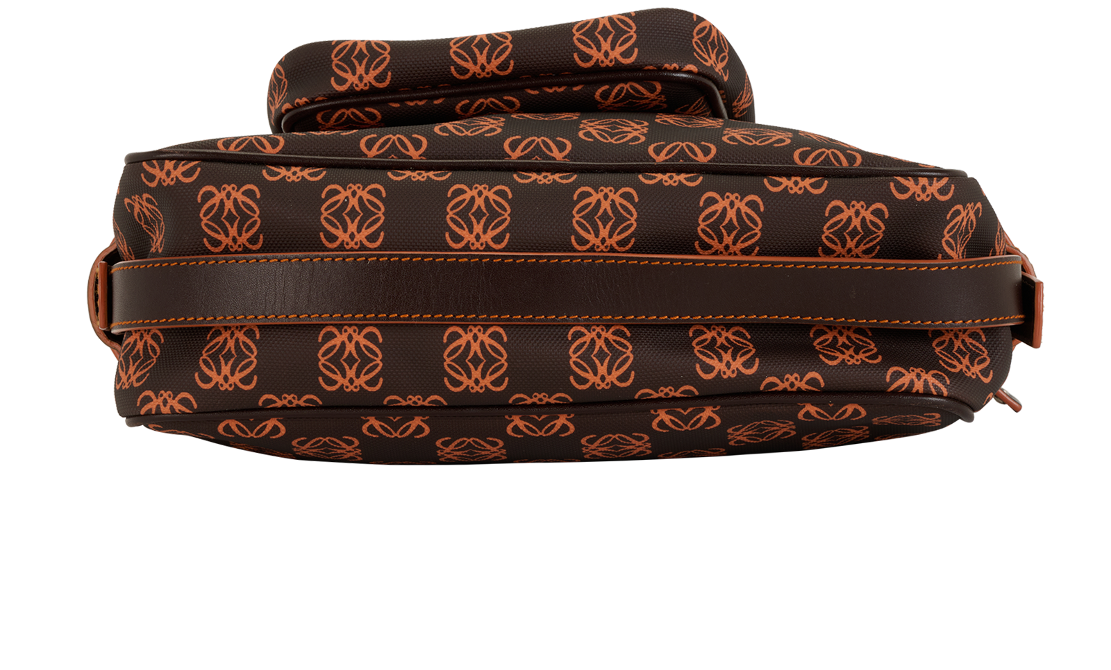 Anagram Shoulder Bag, &pound;250, Handbags, Brown/Orange, Canvas, Top view